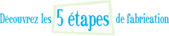 Découvrez les 5 étapes de fabrication